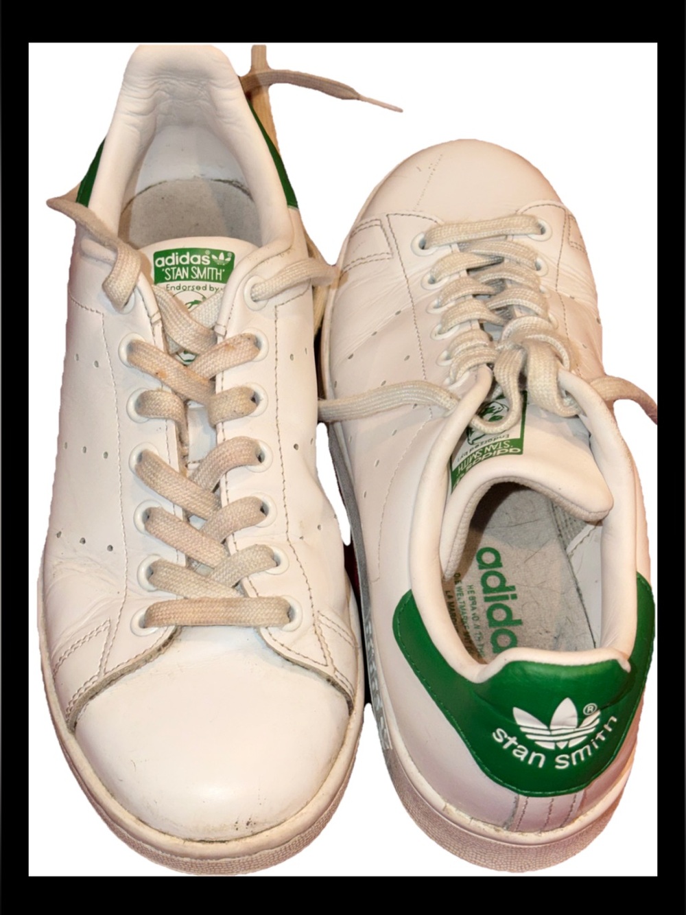 Adidas Stan Smith GREEN WHITE LEATHER Shoes, Men’s Size 8, 40 Classic YYJ 606004